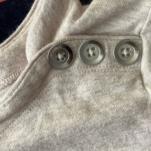 Croft & Barrow Striped Button Shoulder Top Nautical 3/4 Sleeve Shirt Size L - Picture 6 of 9